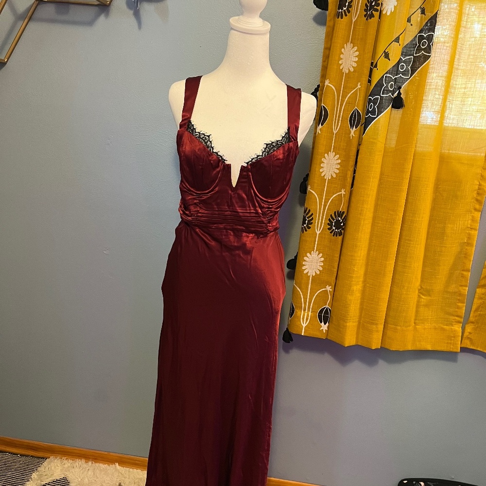 ASTR Satin Maxi Dress